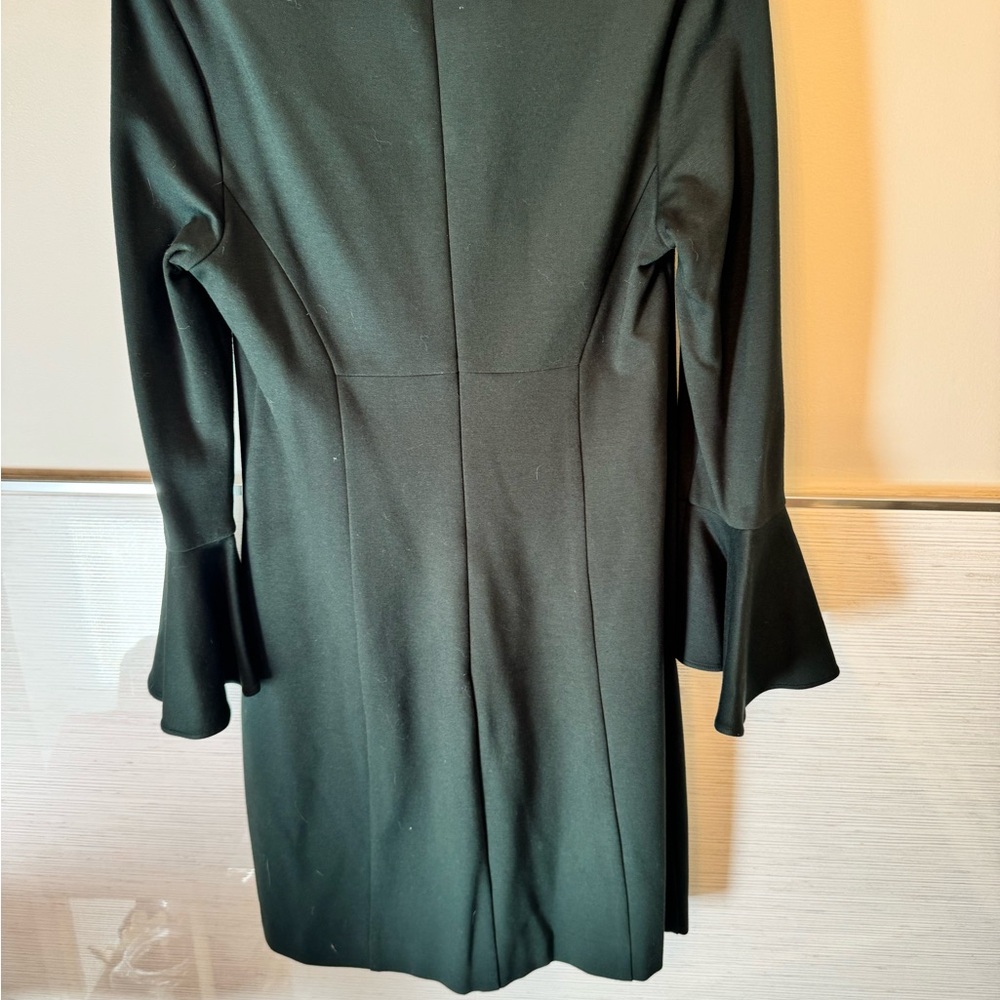 Trina Turk emerald green knit bell sleeve dress - Picture 3 of 3